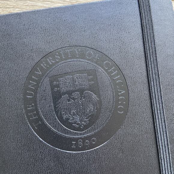 Moleskine Custom University of Chicago Notebook Sz 5" x 8.25" Black Hard Cover - Picture 3 of 7